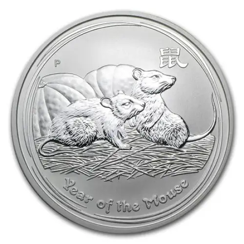 2008 1oz Australian Perth Mint Silver Lunar: Year of the Mouse (2)
