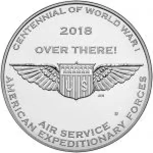 2018 World War I Centennial Silver Dollar & Air Service Medal Set w US Mint OGP