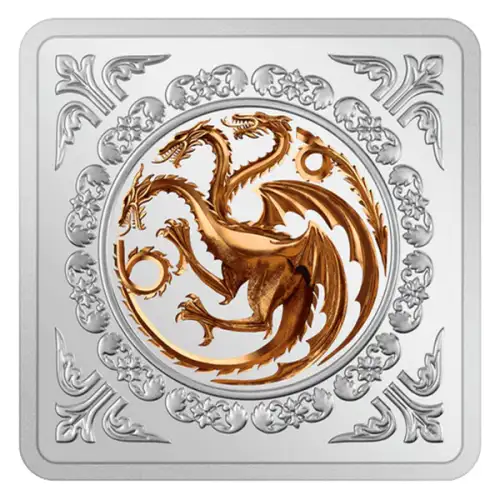 Game Of Thrones - 2022 1oz Targaryen Sigil Silver Medallion (3)