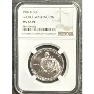 Modern Commemoratives ---George Washington 250th Anniversary of Birth 1982 -Silver- 0.5 Dollar