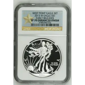 2013 W WEST POINT EAGLE SET EARLY RELEASES OFFICIAL US MINT SET ENHANCED FINISH (2)