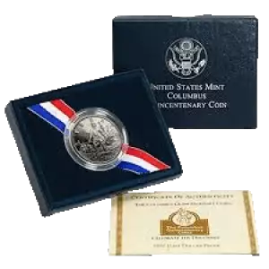 1992-S Christopher Columbus Quincentenary Proof Half Dollar w US Mint Box COA [DUPLICATE for #304026]