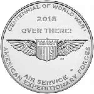 2018 World War I Centennial Silver Dollar & Air Service Medal Set w US Mint OGP